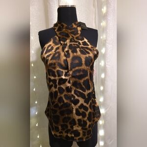 The Reset Leopard Print Halter Top